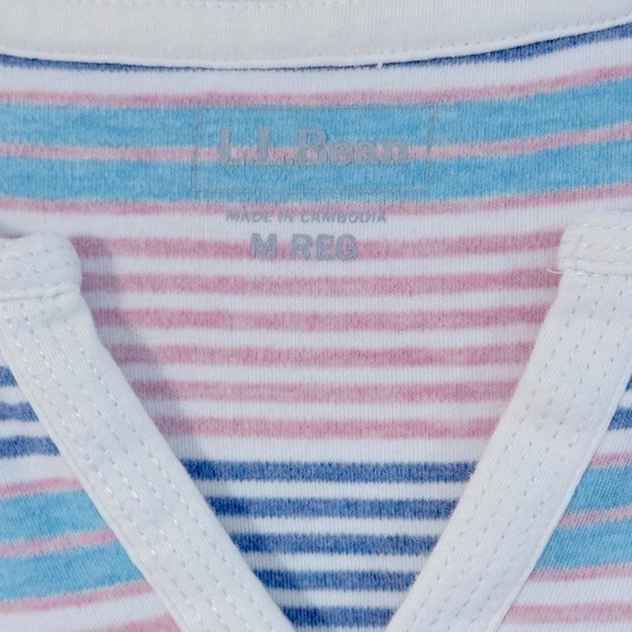 L.L. Bean Blue and Pink Striped Tunic - Picture 3 of 4